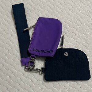 Lululemon Athletica Purple and Dark Blue Wristlet Duo